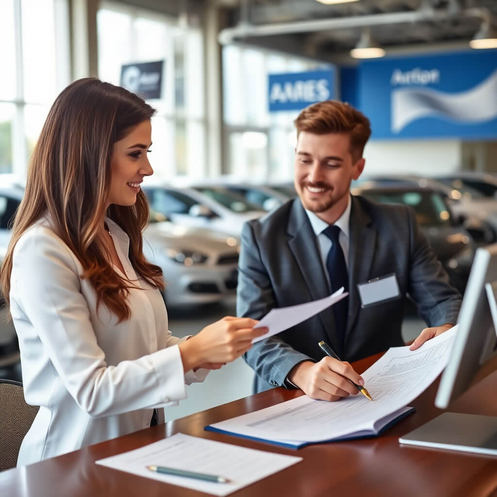 Completing paperwork for car sale 2